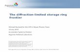 The diffraction-limited storage ring frontier. Borland, The diffraction-limited storage ring frontier, July 2015, Varenna, Italy 2 Outline X-ray brightness, beam emittance, and the