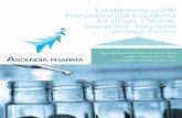 Establishing cGMP Manufacturing Capability for … cGMP Manufacturing Capability for Phase 1 Sterile, Dispersed, Injectable Dosage Forms ... USP , 20165 ... Establishing