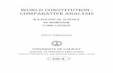 WORLD CONSTITUTION : COMPARATIVE ANALYSIS - … ·  · 2015-10-21Their basic objective was to find out the historical and legal similarities and dissimilarities among the various