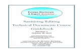 Sanitizing/Editing Technical Documents Course Guidebook · Sanitizing/Editing Technical Documents Course Guidebook ... Sanitizing/Editing Technical Documents Course Guidebook ...