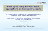 Fibre optic Fabry-Pérot sensors, applications and ... · Fibre optic Fabry-Pérot sensors, applications and reliability aspects 1st FIG International Symposium on Engineering Surveys
