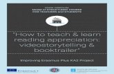 How to teach & learn reading appreciation ... · “How to teach & learn reading appreciation: videostorytelling & booktrailer” Improving Erasmus Plus KA2 Project SCHOOL CURRICULUM: