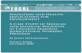 Migration and Health: Implications for Development … Health McLaughlin 2009.pdfMigration and Health: Implications for Development A Case Study of Mexican and Jamaican Migrants in