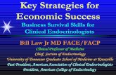 Key Strategies for Economic Success Strategies for Economic Success Business Survival Skills for Clinical Endocrinologists Bill Law Jr MD FACE/FACP Clinical Professor of Medicine