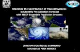 Modeling the Contribution of Tropical Cyclones in Monthly ... · Modeling the Contribution of Tropical Cyclones in Monthly Precipitation Forecast ... Climatic Modeling TCs: Status