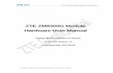 ZTE ZM8300G Module Hardware User Manual - FCC ID · AT command set Refer to the ZTE ZM8300G IoT Module AT Command Set. Power consumption (3.6 V) ... ZTE ZM8300G Module Hardware User