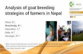 Analysis of goat breeding strategies of farmers in Nepal Annual Meeting of EAAP, Session 35, Bernadette Moser Analysis of goat breeding strategies of farmers in Nepal Moser, B.1, Roschinsky,
