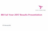 RB Full Year 2017 Results Presentation · Group relies; interruptions in ... 9.40 –10.15 Presentation 10.15 –10.30 Q&A 3. Rakesh Kapoor Chief Executive Officer 4. Key messages