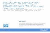 DATA DOMAIN TRANSFORMS EMC IT‘S ORACLE … emc it‘s oracle backup and recovery—4x cheaper, 8x faster, and 10x better— symmetrix vmax, data domain, and networker data domain