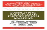 GI Expert SAFETY AND INSTRUCTION MANUAL · gi expert – para 1911 safety and instruction manual warning: before using this firearm, read through these warnings ... this pistol and