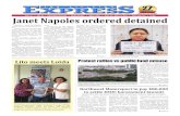 w NATIONAL EDITION w Janet Napoles ordered detained Filipino Express v27 Issue 34.pdf · Janet Napoles ordered detained ... historic landmark Manila Hotel ... Million People March