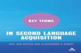 Key Terms in Second Language Acquisition - WikispacesTerms+in+Second... · Key Terms in Second Language Acquisition ... on theories in SLA. ... it is common in SLA to place all contexts