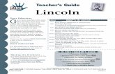 Teacher’s Guide Lincolntheteacherscafe.com/Reading/TG_Lincoln_045.pdf• IN THIS TEACHER’S GUIDE • 2 Prereading Activities 3 Get Set to Read (Anticipation Guide) 4 Discussion