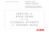 IRC5 + PN-SW  CI50x-PNIO + S500 IOs Application Example AC500 & IRC5 Fieldbus Connection IRC5  S500 IOs IRC5 with PN-SW as master connected to CI50x-PNIO cluster