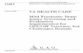 GAO-08-276 VA Health Care: Mild Traumatic Brain Injury ... to Congressional Requesters United States Government Accountability Office GAO VA HEALTH CARE Mild Traumatic Brain Injury