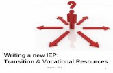 Writing a new IEP: Transition & Vocational Resourcesdaltoness.weebly.com/.../iep_writing_on_ic_with_transition_080114.pdf · ... Mark was administered the Brigance Transition ...