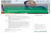 Business IT Manager - Quant | The global leader in industrial …€¦ ·  · 2017-11-07About Quant Quant is a global leader in industrial maintenance. For almost 30 years, we have