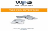WEB FOR ENTERPRISEweb4enterprise.it/W4E_Profilo.pdf · tified Enterprise Architect, Linux Red HAT Certified, Tibco BW e ... tati e sviluppati in maniera conforme alle best practices