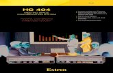 HC 404 - Brochure - Extron Electronics 404 Receiver CATx Cable up to 230' (70 m) Audio Extron Cable Cubby 700 Cable Access Enclosure Extron Show Me BLU-RAY Cable SHARELINK HDMI VGA