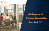 Third Quarter 2017 Earnings Presentation - Vonage Quarter 2017 Earnings Presentation November 7, 2017 2 Safe Harbor Caution Concerning Forward-Looking Statements Various remarks that