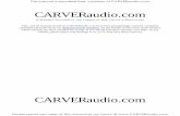 CARVERaudio - CarverManuals.com Owners.pdf · CARVERaudio.com A Website Devoted to the Legacy of Bob Carver's Electronics This, and all manuals found on CARVERaudio.com …