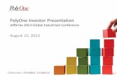 Jefferies 2013 Global Industrials Conference Investor...Jefferies 2013 Global Industrials Conference August 13, 2013 • In this presentation, statements that are not reported financial