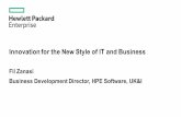 Innovation for the New Style of IT and Business · Innovation for the New Style of IT and Business Fil Zanasi Business Development Director, HPE Software, ... • Secure & govern