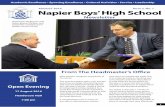 Newsletter - Napier Boys' High School again on the 18th of August. Please remind your son to attend these sessions for his benefit. During this term we also have all the universities