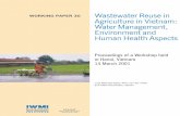 WORKING PAPER 30 Wastewater Reuse in Agriculture in ... · Wastewater Reuse in Agriculture in Vietnam: Water Management, Environment and Human Health Aspects Liqa Raschid-Sally, Wim