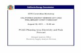 PG&E Planning Area Electricity and Peak Energy …€¦ · 30/08/2011 · California Energy Commission! Comparison to PG&E Forecast • PG&E unmanaged sales forecast is slightly higher