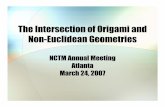 The Intersection of Origami and Non-Euclidean Geometries intersection of... · The Intersection of Origami and Non-Euclidean Geometries NCTM Annual Meeting Atlanta March 24, 2007.