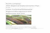 Pacific Lamprey 2015 Regional Implementation Plan Lamprey 2015 Regional Implementation Plan for the Lower Columbia/Willamette Regional Management Unit Willamette Sub Unit ...