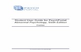 Student User Guide for PsychPortal Abnormal …courses.bfwpub.com/help/comerabpsych8e/Student/QuickStarts/comerab...For technical support call 1-800-936-6899. Student User Guide for