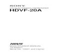 HD ELECTRONIC VIEWFINDER HDVF-20A - Pro Audio, Video ... · hd electronic viewfinder hdvf-20a maintenance manual ... 12 y video in 1.0 v p-p (ro = 75 kz) 13 video gnd 14 nc ... temperature