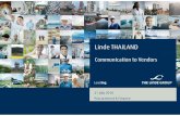 Linde THAILAND - The Linde Groupappl.linde.co.th/bill_placement/linde_to_vendor_communication.pdf · • Linde Thailand have the right to terminate the business relationship and agreements
