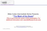 Bible Codes Intermediate Series Presents: The Mark of …bellresearchlab.com/uploads/The_Mark_of_the_Beast_Teaser_.pdf · Bible Codes Intermediate Series Presents: “The Mark of