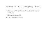 Lecture 15 2006 - Plant Sciences Home · Lecture 15 - QTL Mapping - Part 2 •Doerge ... Test Statistic scores obtained by composite interval mapping (CIM) eQTL analysis ... Lecture_15_2006.ppt