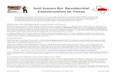 Soil Issues for Residential Construction in Texas · Soil Issues for Residential Construction in Texas ... The first concern relates to expansive soils that are ... Soil Issues for