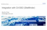 Integration with CA SSO (SiteMinder) - IBM© 2009 IBM Corporation • With HTTP header response from CA SSO/SiteMinder • Send back to the caller • Forward it to the backend/resource