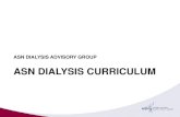 ASN DIALYSIS ADVISORY GROUP · Hemodialysis Patients. ... Medical issues during the initial training period ... Prescription and patient selection for home dialysis covered in other