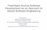 Free/Open Source Software Development as an …wscacchi/Presentations/ICGSE2011.pdfFree/Open Source Software Development as an Approach to Global Software Engineering ... FOSSD projects