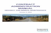 CONTRACT ADMINISTRATION MANUAL - Alberta · Contract Administration Manual Table of Contents May 2010 Contract Administration Manual Table of Contents Sections SECTION 1 - CONTRACT