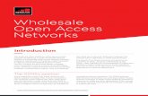 Wholesale Open Access Networks - GSMA€¦ · ESAE E ACCESS ERKS. The South African government’s recently renewed efforts go further than other countries have dared ... WHOLESALE