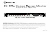 DSi 8Mn Cinema System Monitor Operation Manual… · 8 Cinema System Monitor pea aa page 5 The Crown® DSi 8Mn is a projection booth monitor for cinema applications. It has been designed