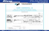 Tadano GR-1600XL-2 - Bigge · CRANE SPECIFICATIONS BOOM WIRE ROPE - Non-rotating 3/4" (19mm) 7x35 class. Six section boom, single cylinder telescoping with pinning system, Breaking