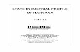 STATE INDUSTRIAL PROFILE OF HARYANA - … INDUSTRIAL PROFILE OF HARYANA 2015-16 MSME-Development Institute Government of India, Ministry of MSME 11-A, Industrial Development Colony,