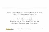 David R. Shonnard Department of Chemical Engineering ...pages.mtu.edu/~drshonna/cm4310/lectures/chapter8f05.pdf · Department of Chemical Engineering Michigan Technological University.