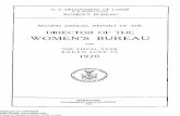 Annual report of the director of the Women's Bureau. S. DEPARTMENT OF LABOR W. B. WILSON. Seaelaiy WOMEN'S BUREAU SECOND ANNUAL REPORT OF THE DIRECTOR OF THE WOMEN'S BUREAU FOR THE