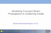 Modeling Focused Beam Propagation in scattering media · Geometrical representation Analytical solution: max E )UMz. ... Model wave interference, diffraction and polarization 0 t