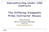 Subcontracting Under USG Contracts The Differing ...ncmasd.org/images/Presentation_20140319_Subcontracting.pdf1 Subcontracting Under USG Contracts. The Differing Viewpoints . Prime